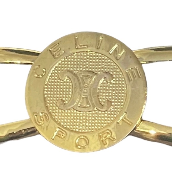 Vintage: Celine Sport ༄ Embroidered Wool Pencil Split Skirt༄ Gold Logo Hardware༄ - Picture 12 of 16